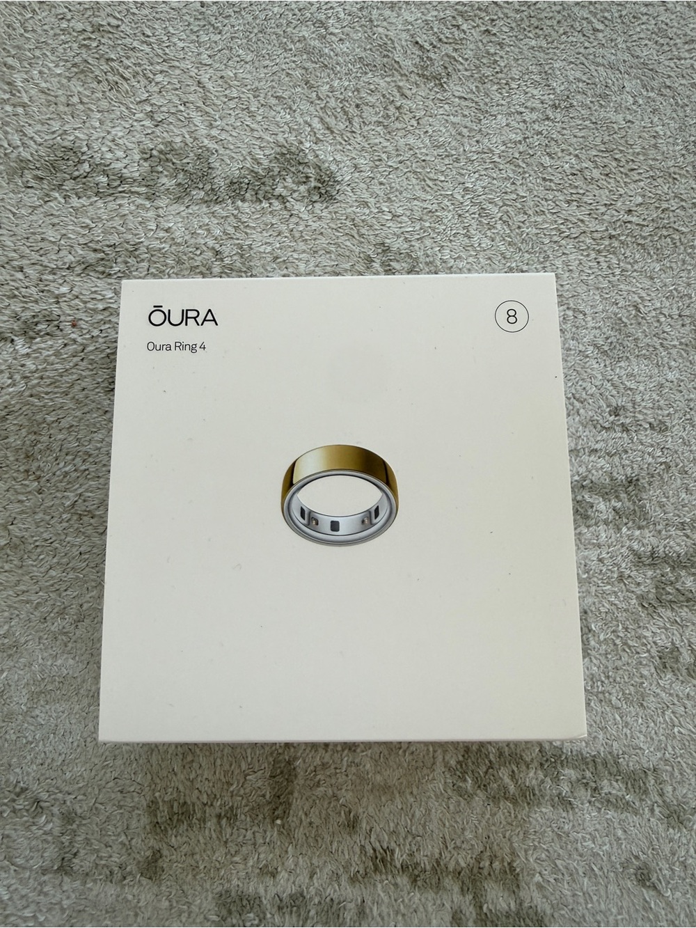 Oura Ring 4 Smart Ring in Gold - Size 8